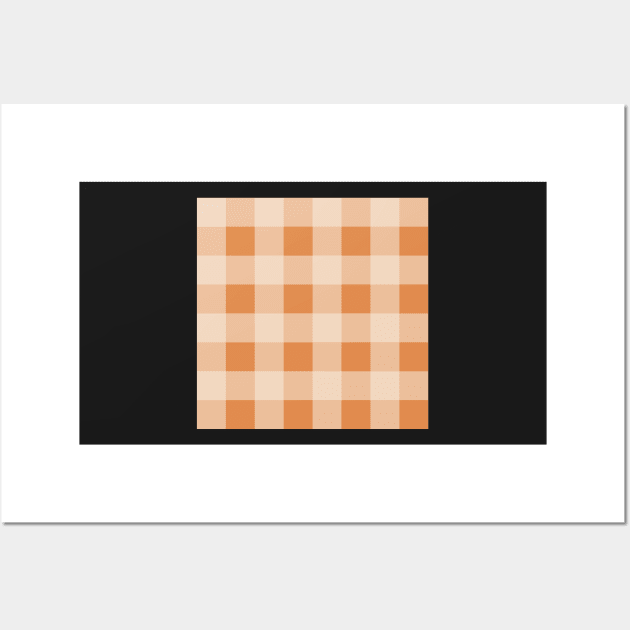 Orange Tea Towel Buffalo Plaid Wall Art by A2Gretchen